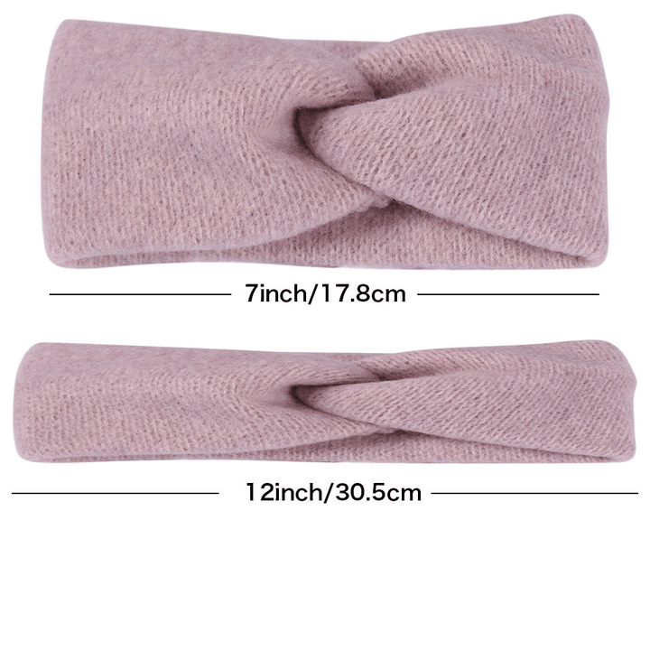 Simple and Versatile Wide-Sided Cross Woven Knitted Headband - MRSLM