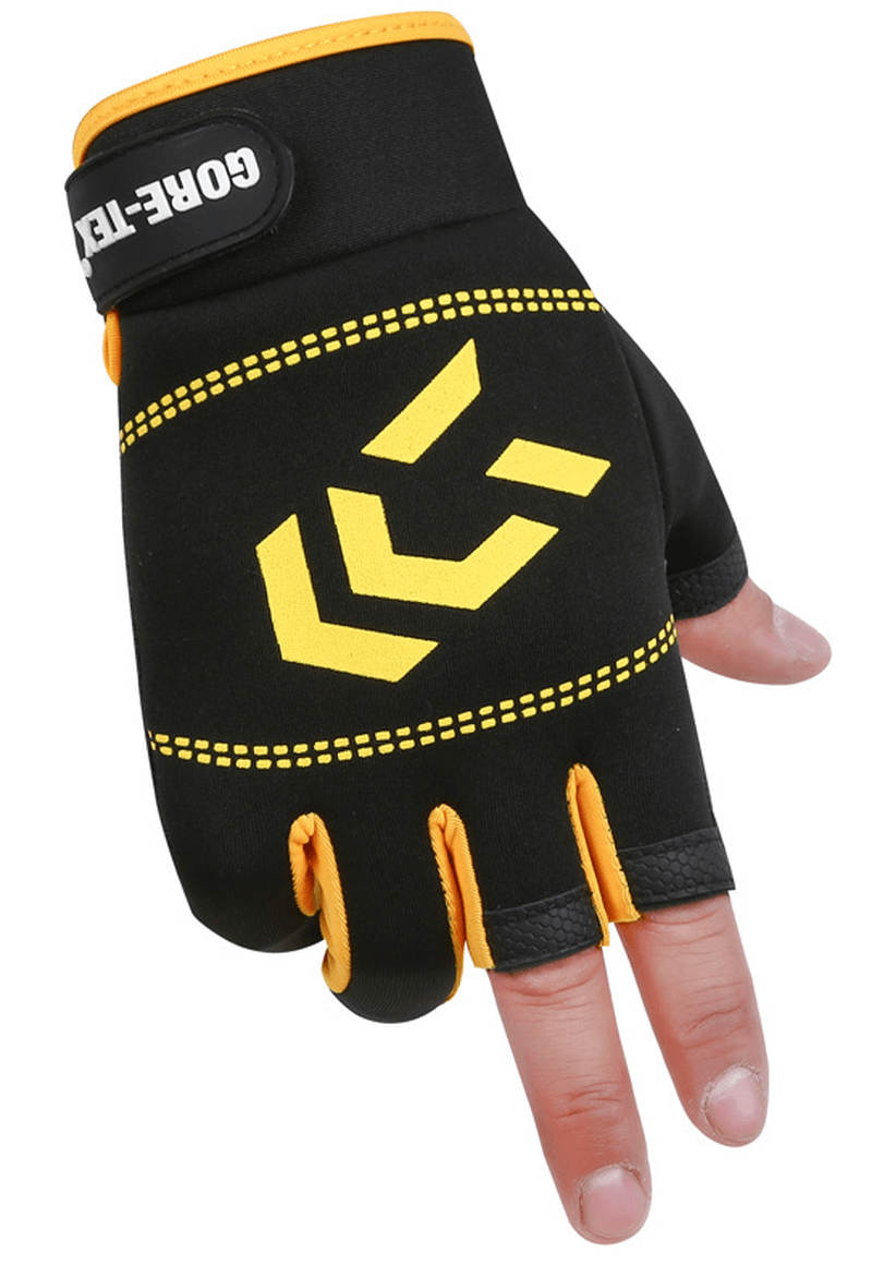 Fishing Gloves Three-Finger Riding Gloves Summer Shade Ice Silk Athletic Gloves - MRSLM