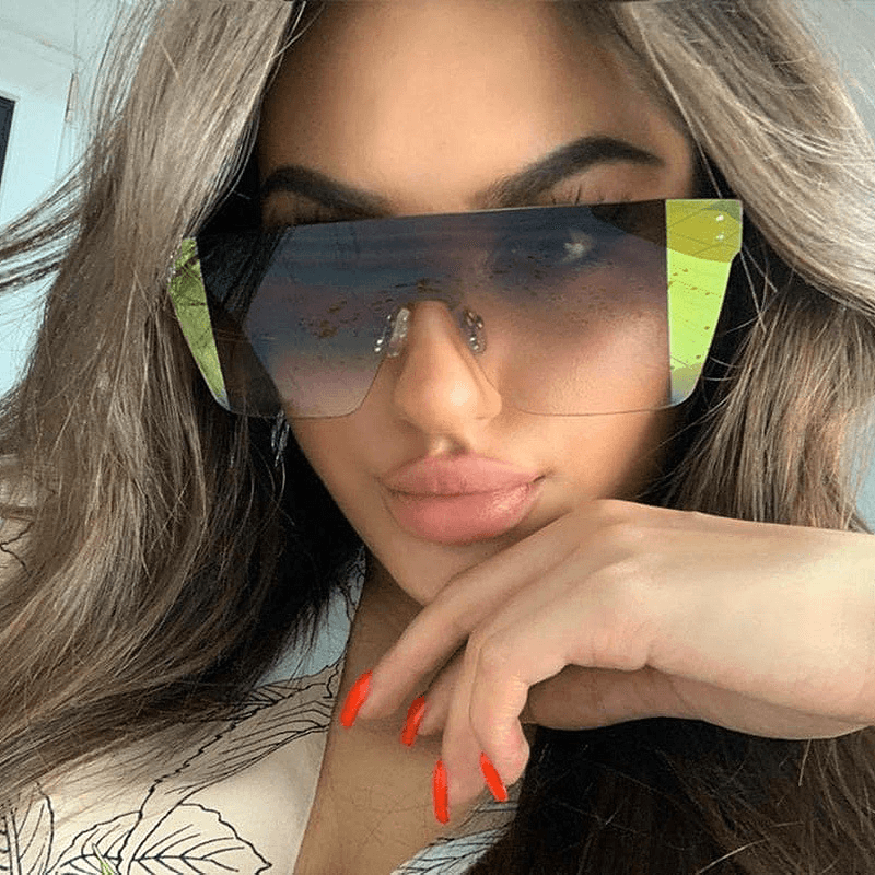Rimless Personalized One-Piece Sunglasses - MRSLM