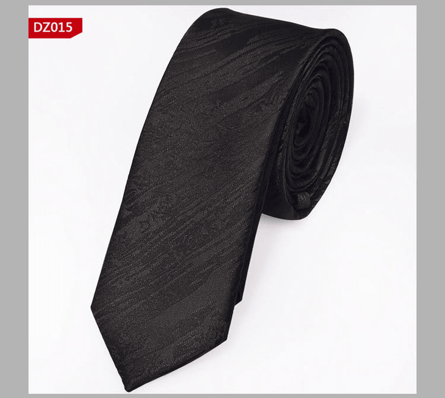 British Style Polyester Yarn Dyed Male 5Cm Narrow Tie - MRSLM