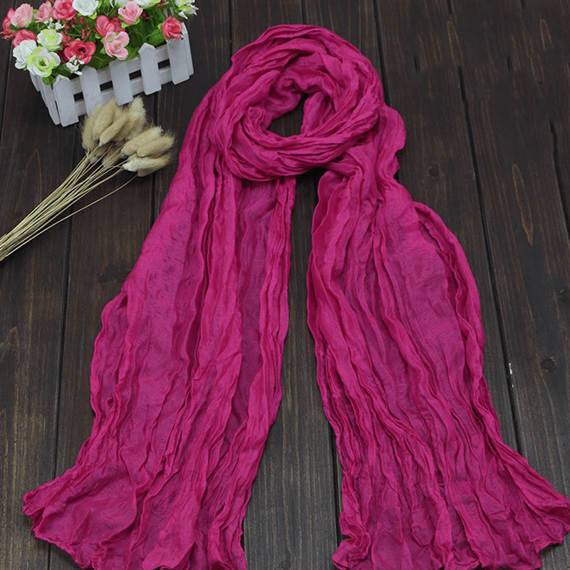 Bali Pure Cotton Yarn Fold Scarf Children Candy Color Autumn - MRSLM