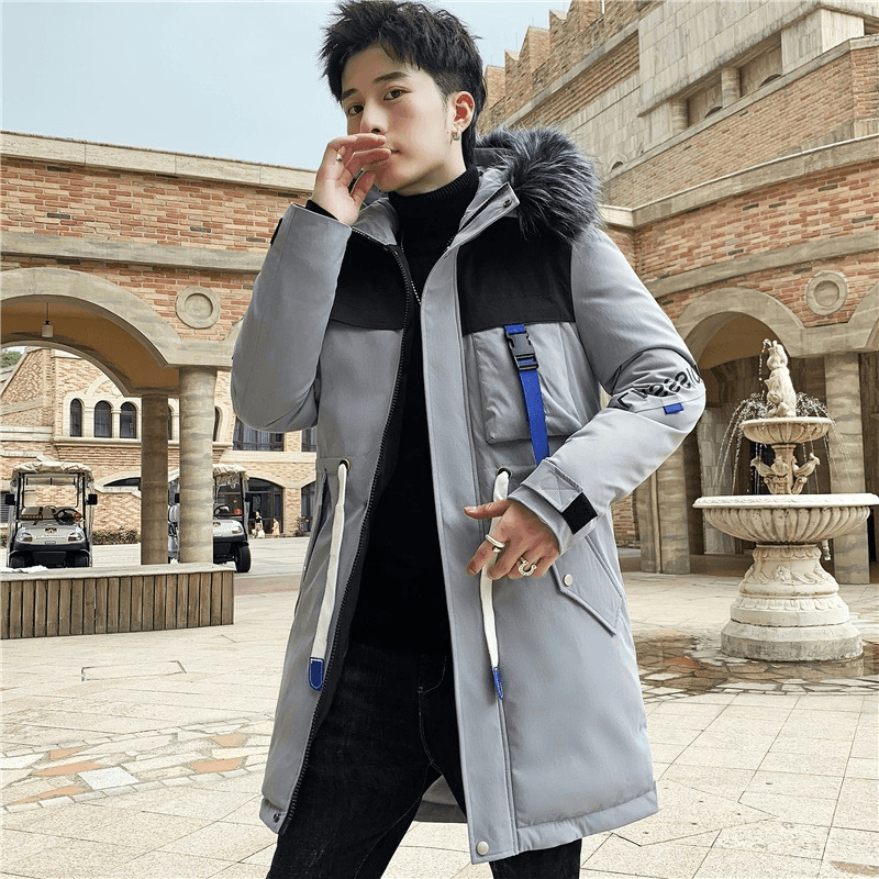 Men'S Mid-Length Padded Warm Padded Jacket - MRSLM