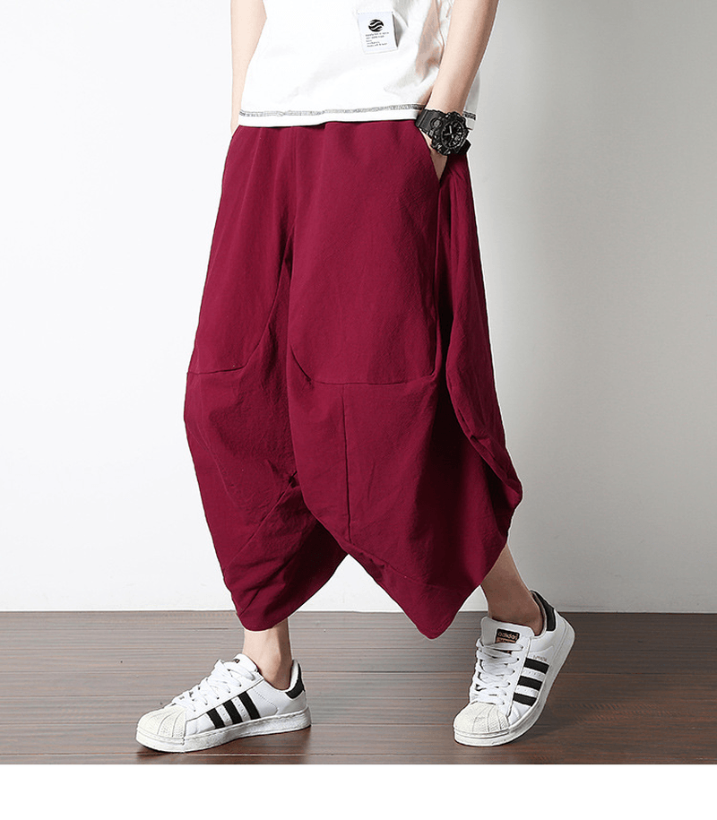 Flying Squirrel Pants Loose Cropped Crotch Pants - MRSLM