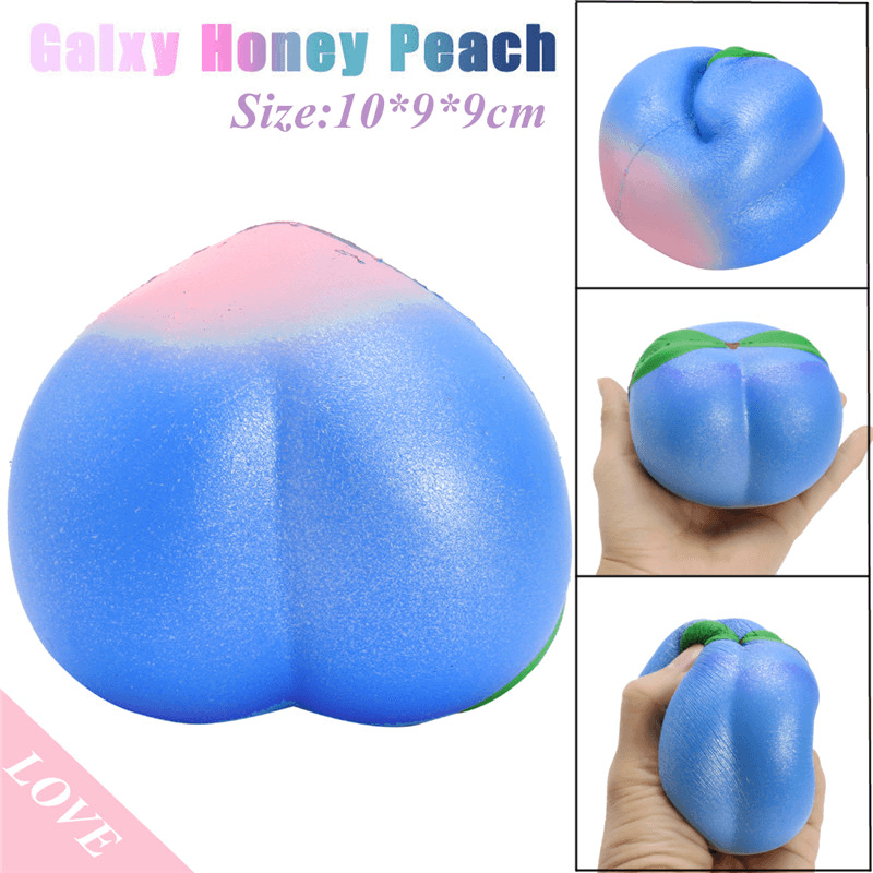 10CM Galaxy Honey Peach Cream Scented Slow Rising Squeeze Strap Kids Toy Phone - MRSLM
