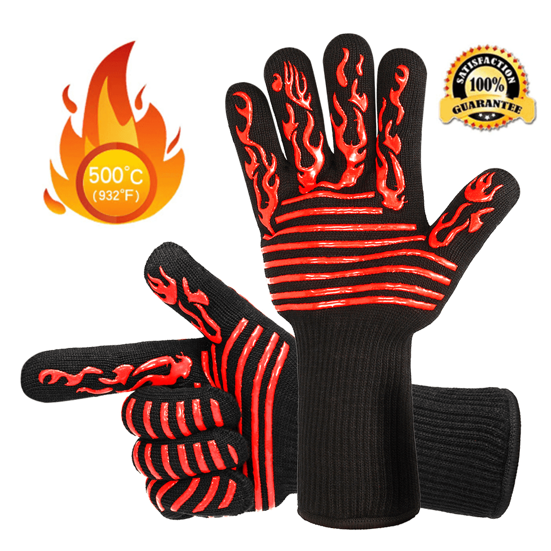 Tvird BBQ Grilling Cooking Gloves 932°F Heat Resistant Barbecue Gloves for Men Women Kitchen Protective Gloves - MRSLM
