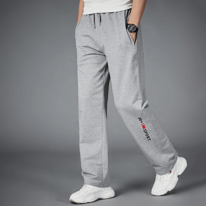 Men Running Pants Joggers Sweatpant Spring Autumn Jogging Sport Trousers Loose Homewear Fitness Straight Breathable - MRSLM