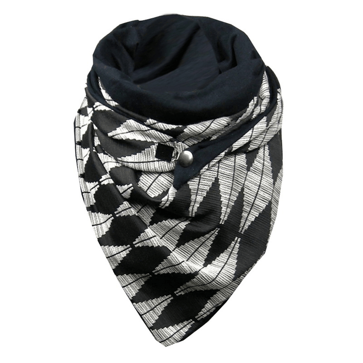 Padded Warm Shawl Printed Bib Scarf - MRSLM