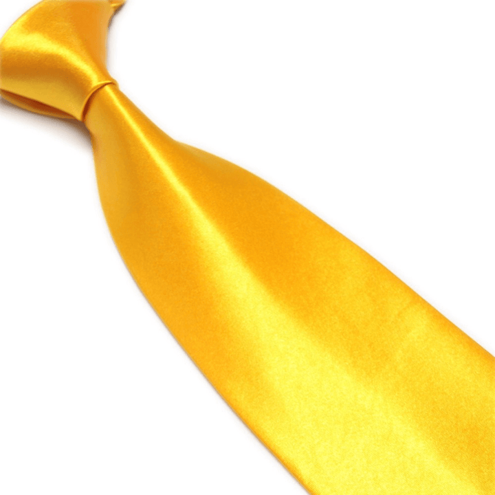 Men'S Imitation Silk Solid Color Wide Tie Knot Wedding Banquet Bright - MRSLM