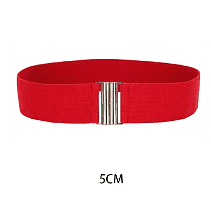 Women'S Elastic Waistband Fashion Elastic Wide Belt - MRSLM