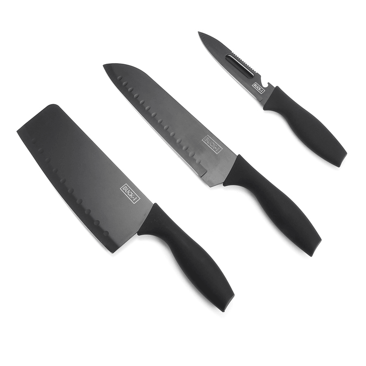 Molybdenum-Vanadium Steel Multifunction 5PCS Kitchen Knife Sets Slicer Chef'S Knife Plate Bowl Dish Holder Stainless Steel Egg Form - MRSLM