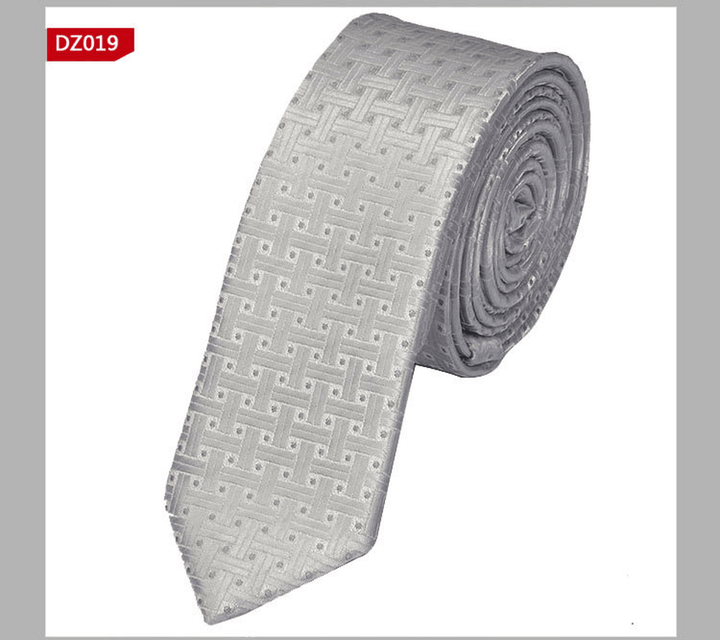 British Style Polyester Yarn Dyed Male 5Cm Narrow Tie - MRSLM