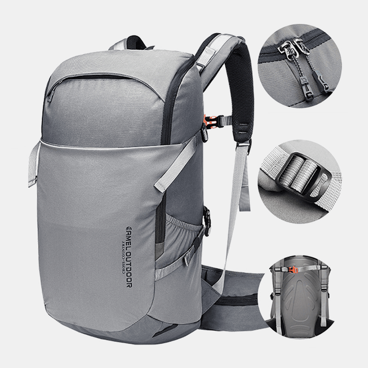 Men 30L Polyester Waterproof Light Weight Large Capacity Sport Hiking Travel Backpack - MRSLM