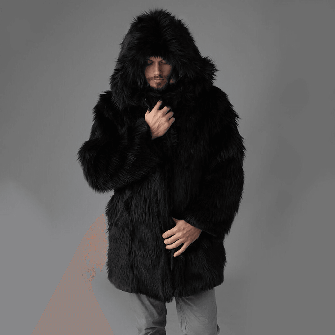 Fashionable Temperament Men'S Faux Fur Jacket to Keep Warm - MRSLM