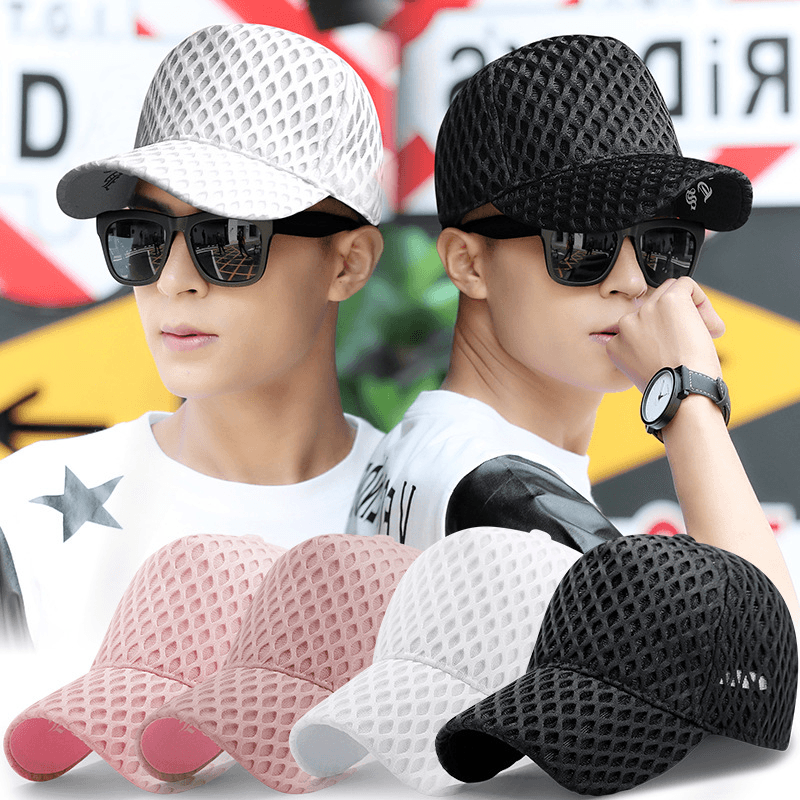 Long Tongue Hat Men Summer Hollow Mesh - MRSLM