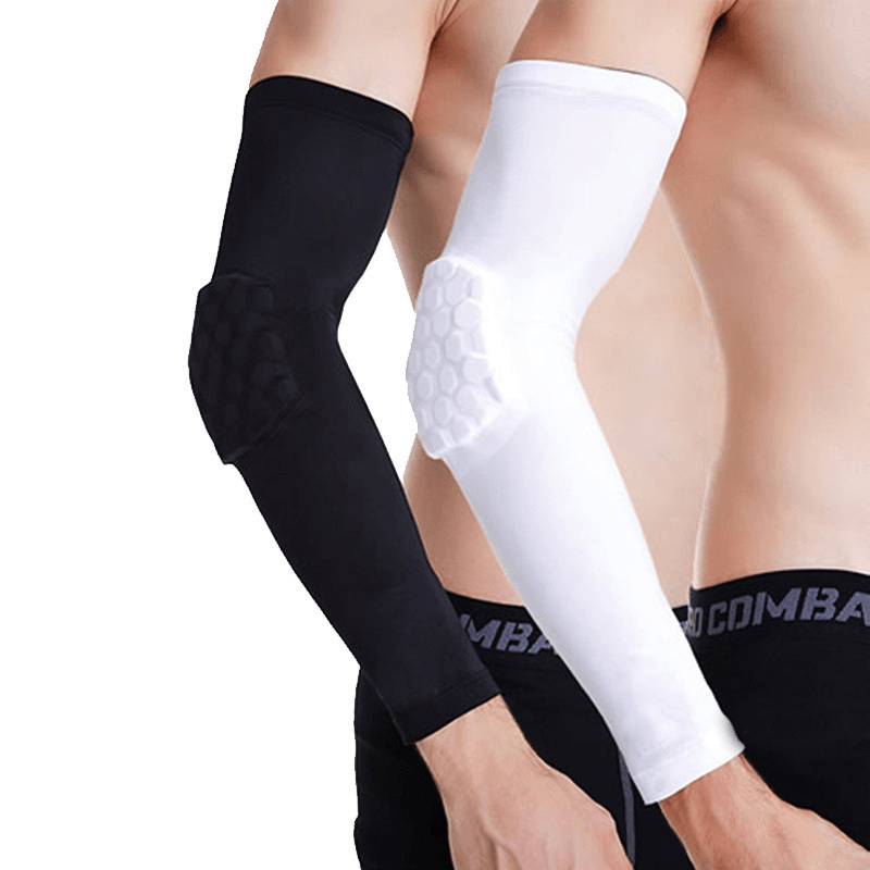 KALOAD Nylon Breathable Elbow Sleeve Guards anti Collision Elbow Support Fitness Exercise Protectors - MRSLM