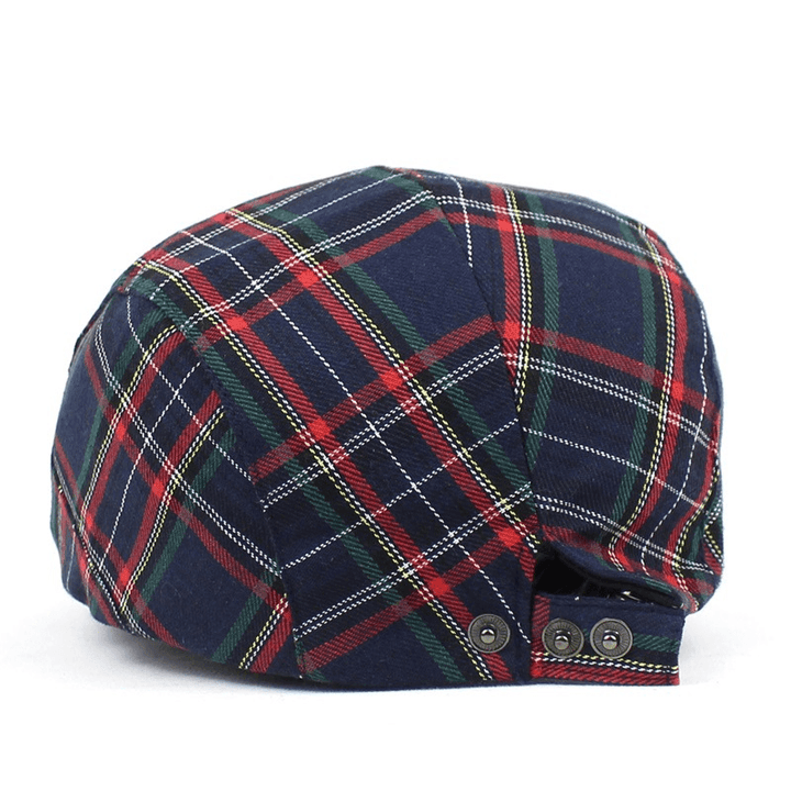 Women'S Art Contrast Plaid Painter Hat - MRSLM