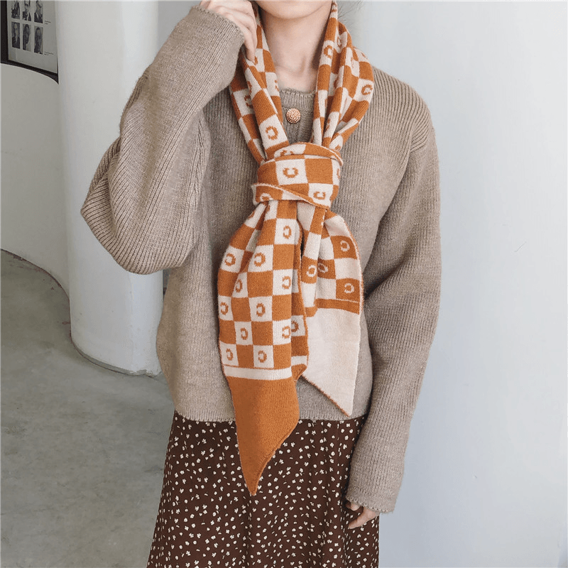Fashionable Ladies All-Match Student Letter Warm Scarf - MRSLM
