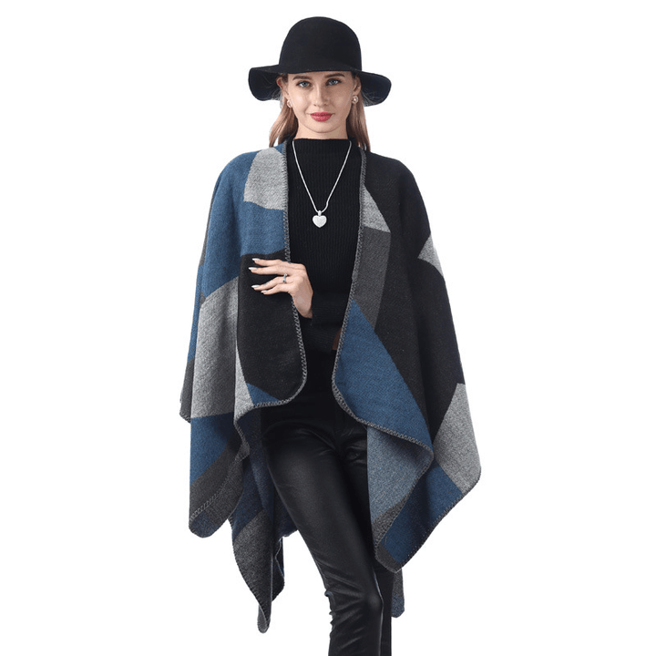 Fashion Street Warmth and Color Matching Cashmere Big Scarf Shawl - MRSLM