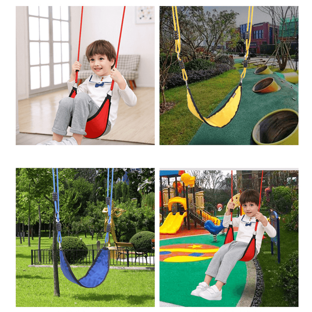 Foldable Kids Play Swing Tree Garden Chair Seat Indoor Outdoor Rope for Children - MRSLM