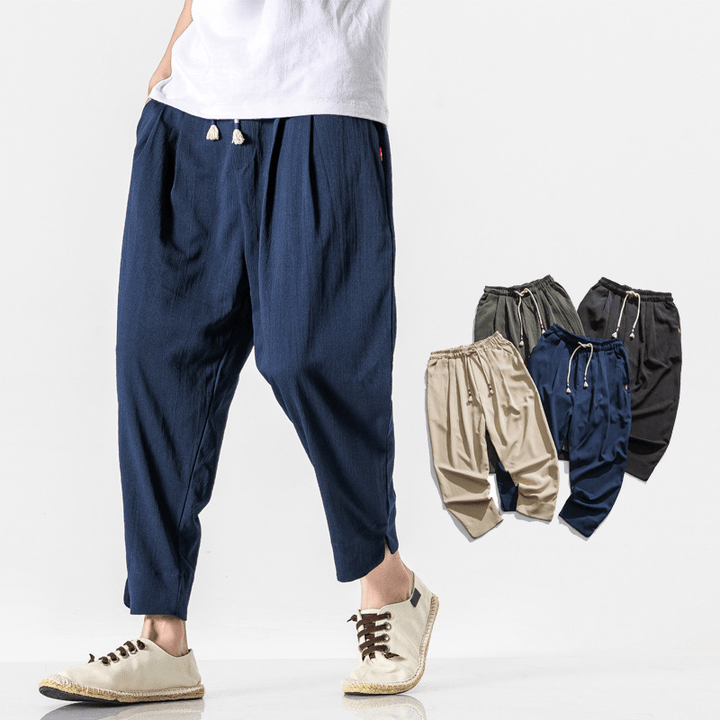 Trendy Retro Harlan Cropped Pants Men - MRSLM