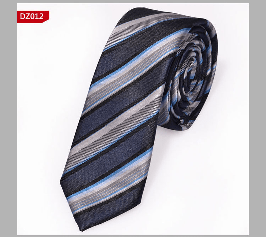 British Style Polyester Yarn Dyed Male 5Cm Narrow Tie - MRSLM