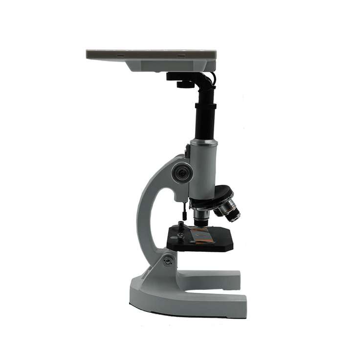 640X 1280X 2400X HD Biological Microscope Monocular Student Education Laboratory LED Light Phone Holder Electronic Eyepiece - MRSLM