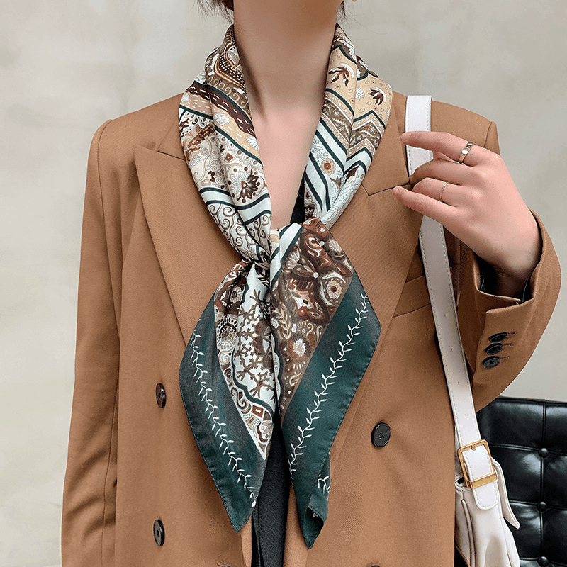 Retro Women'S Simple All-Match Western Fashion Temperament Twill Scarf - MRSLM