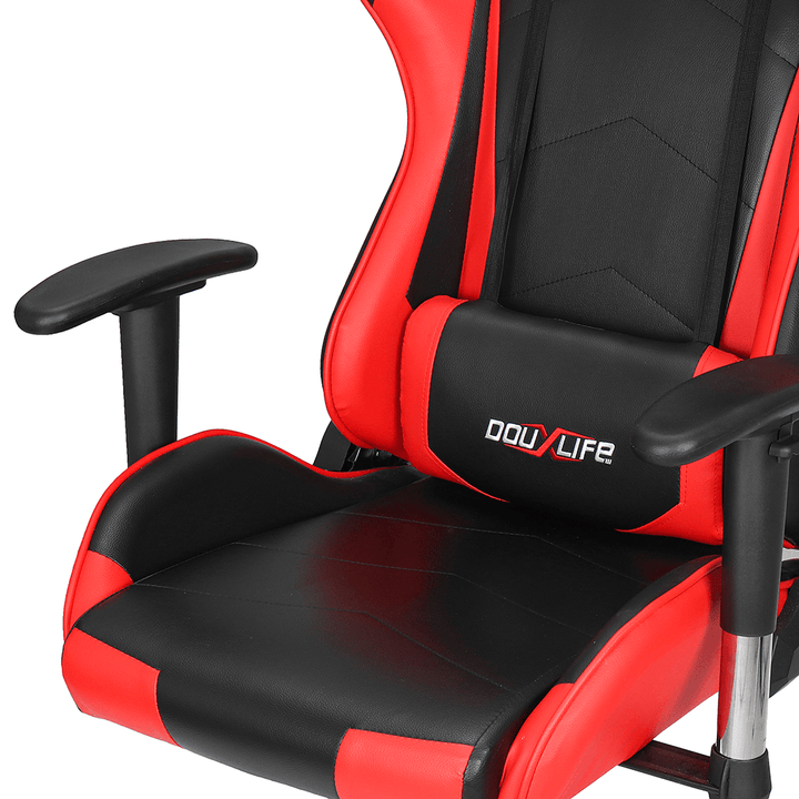 Douxlife® Racing GC-RC01 Gaming Chair Ergonomic Design 180°Reclining with Thick Padded High Back Added Seat Cushion 2D Ajustable Armrest for Home Office - MRSLM