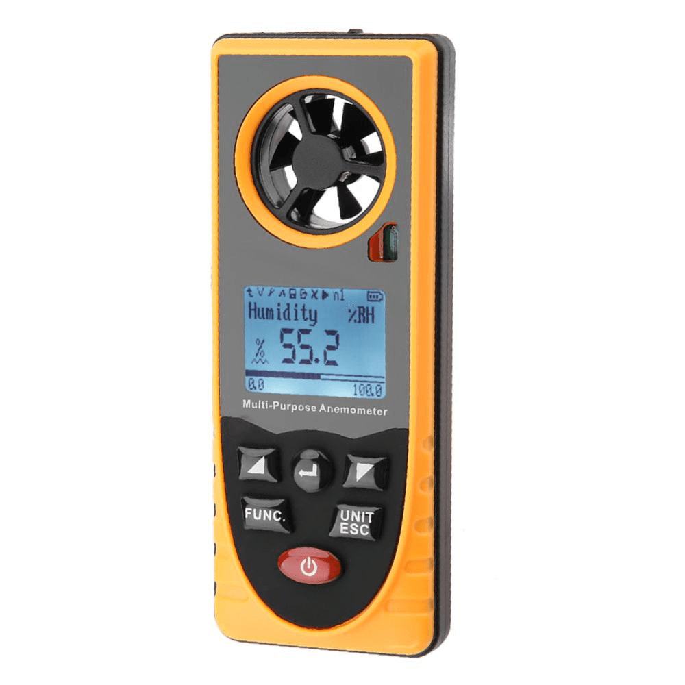 GM8910 Digital Anemometer Wind Speed Meter Multifunctional LCD Display Air Wind Speed Meter - MRSLM
