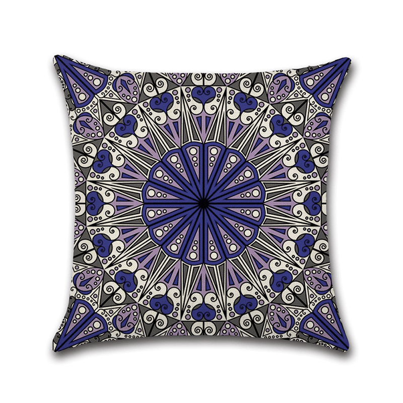Mandala Middle East Armenia India Oriental Bliss Flower Arabesque Cushion Cover Sofa Pillow Case - MRSLM