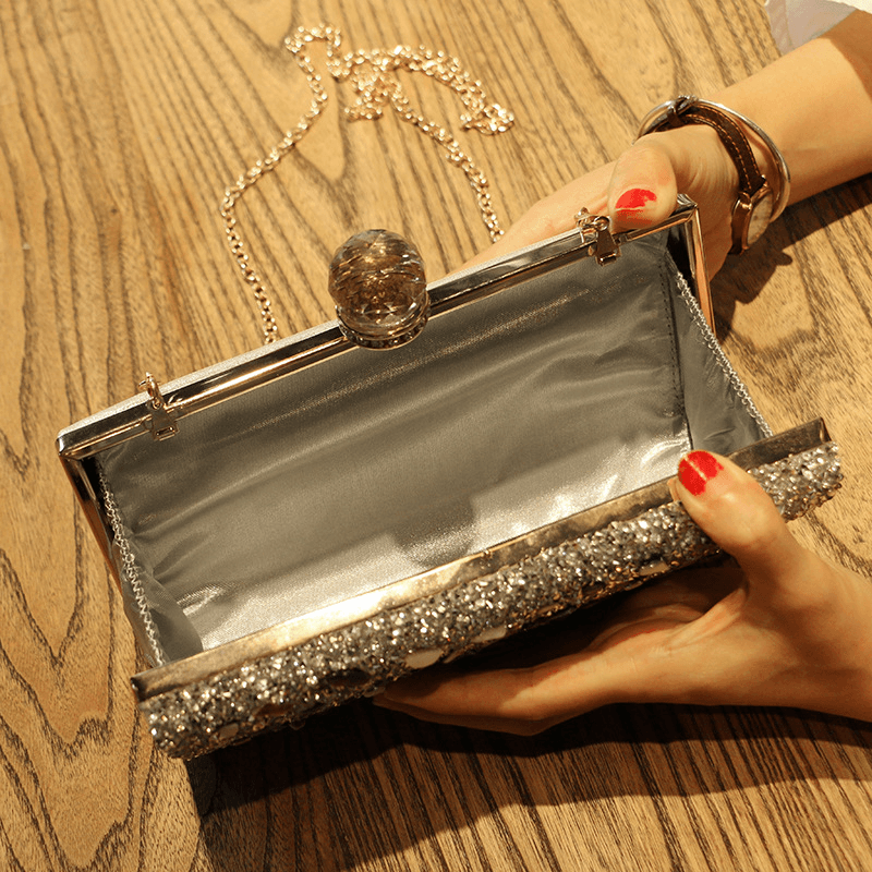 Women Fashion Crossody Bag Shoulder Bag Sequins Glitter Handbag - MRSLM