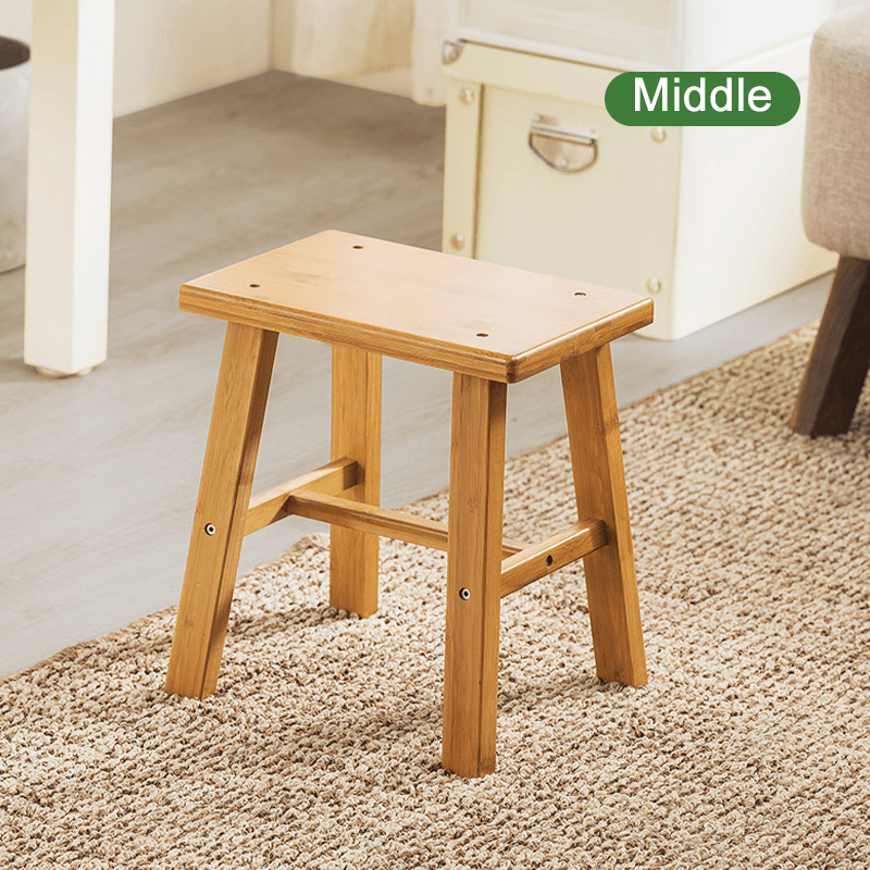 Bamboo Stool Chair Fishing Wooden Rest Seat Strong Vase Base Home Kitchen S/M/L - MRSLM