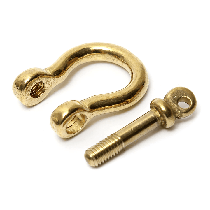 Brass Ring Bow Shackle Joint Connect Key Chain Hook Buckle DIY Leather Craft Hardware - MRSLM