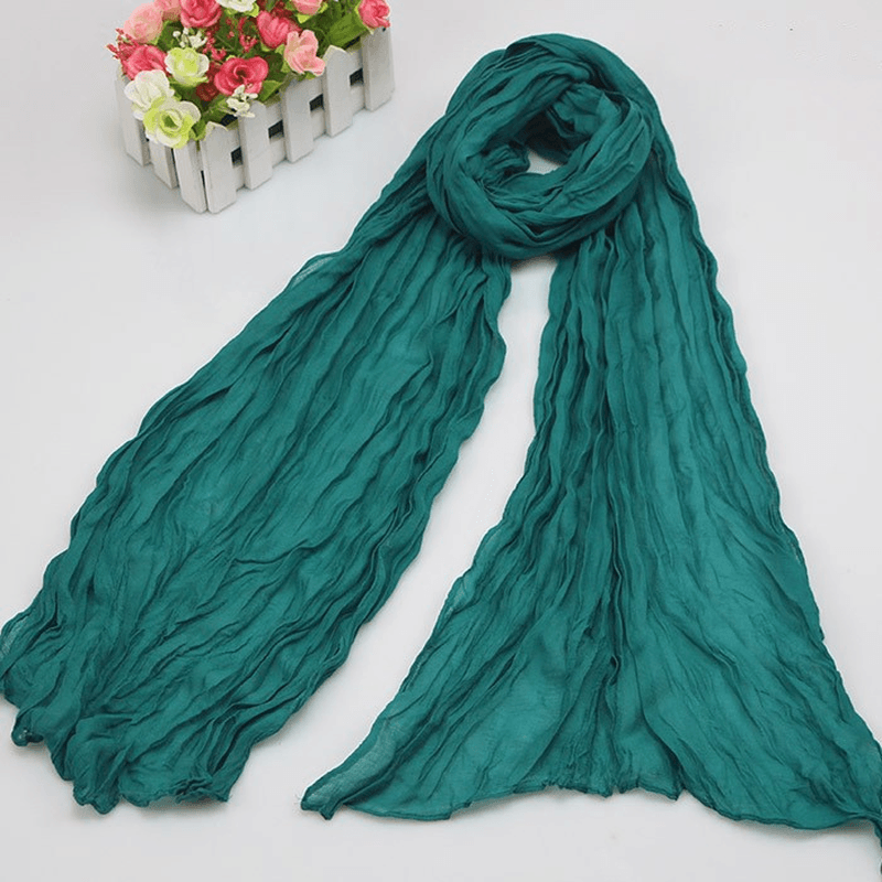 Bali Pure Cotton Yarn Fold Scarf Children Candy Color Autumn - MRSLM