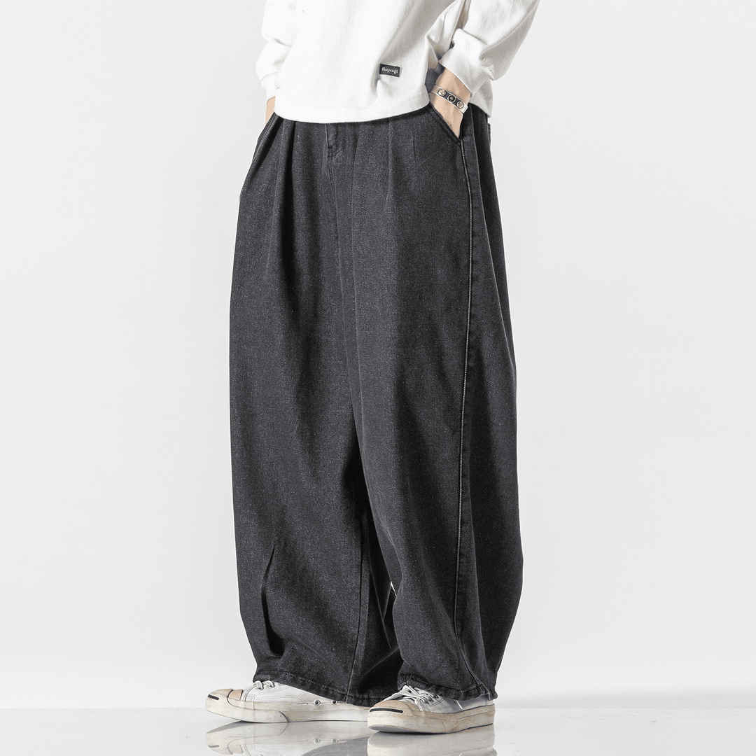 Denim Casual Workwear Wide-Leg Straight-Leg Pants - MRSLM