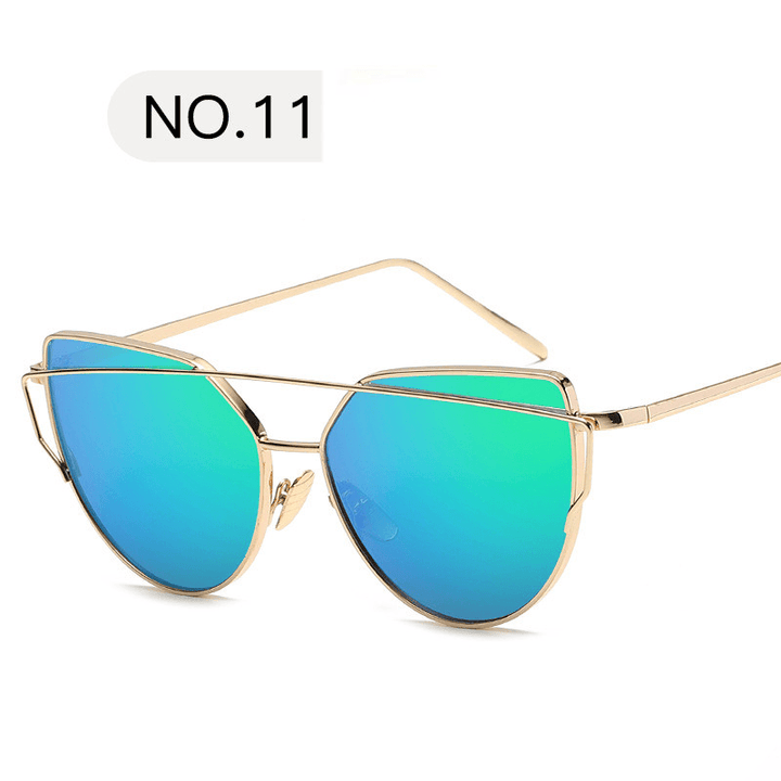 Design Mirror Rose Gold Vintage Cateye Fashion Sun Glasses Lady Eyewear - MRSLM