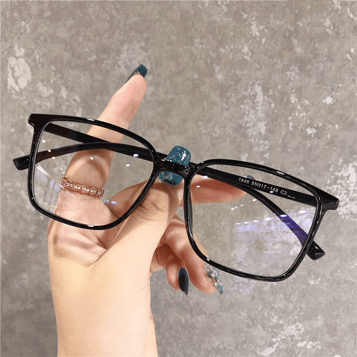 Anti-Blue Light Simple Square Glasses Frame New Ins Trend Flat Mirror Net Red Male and Female Same Glasses Frame - MRSLM