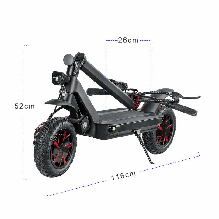ESWING ESM8 60V 20.8Ah 3600W Dual Motor Folding Electric Scooter 70Km/H Top Speed Max Load 150Kg 11 Inches Electric Scooter - MRSLM