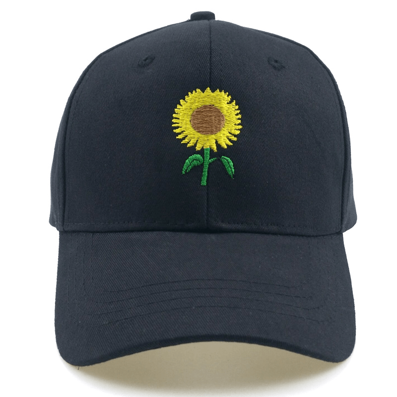 Hot Sunflower Embroidered Baseball Cap - MRSLM