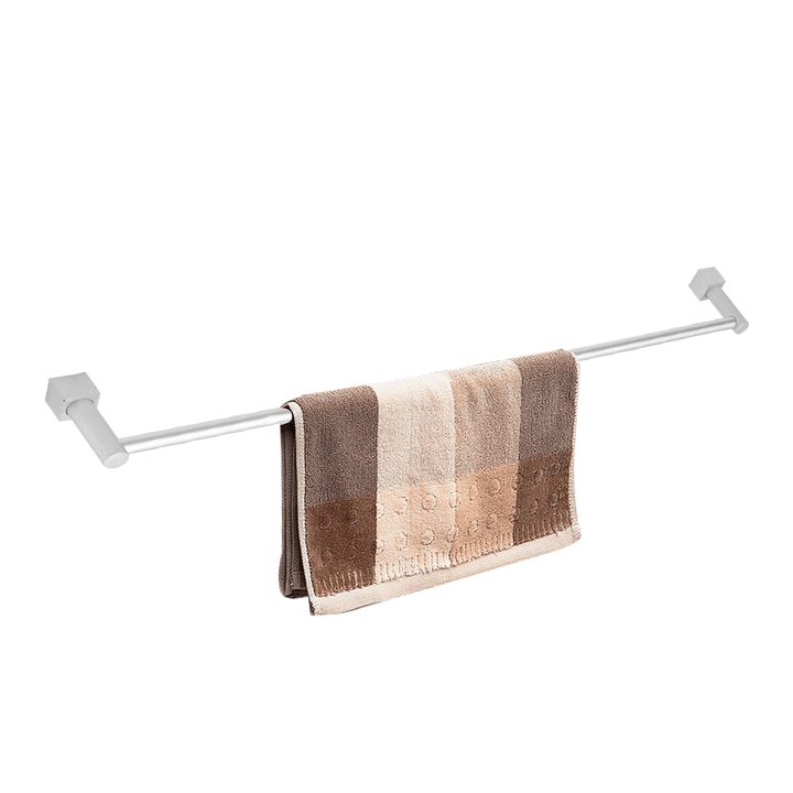 Aluminum Double Single Shelf Wall Mounted Towel Holder Bathroom Rack - MRSLM
