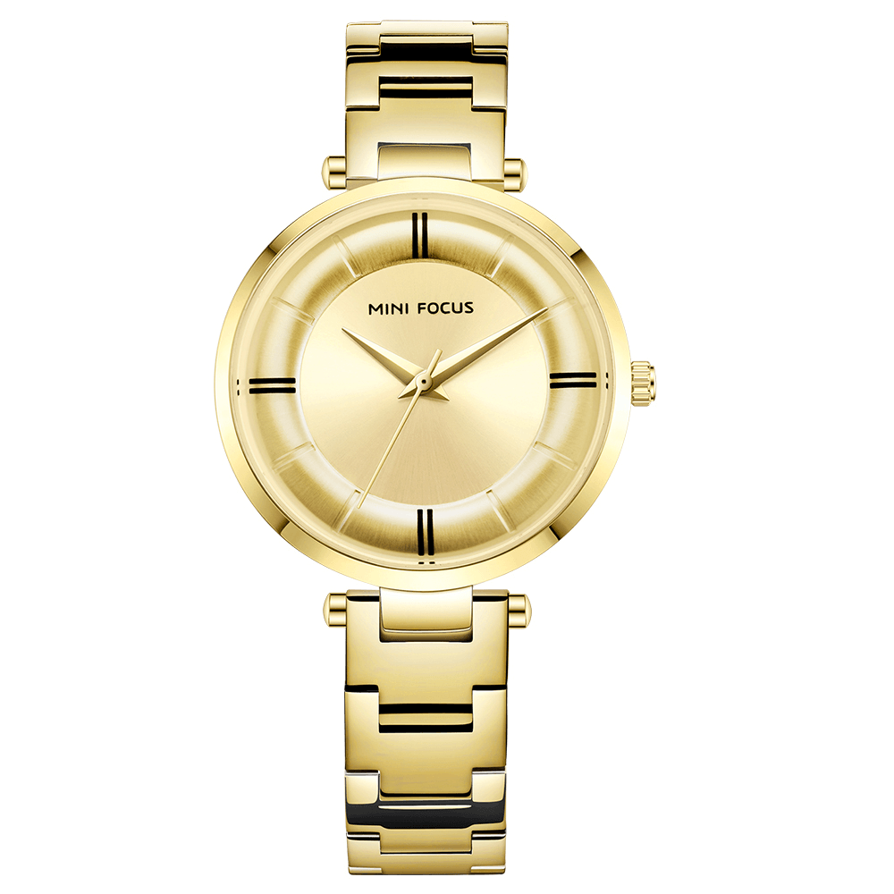MINI FOCUS MF0235L Casual Design Stainless Steel Women Wristwatch Ladies Quartz Watch - MRSLM