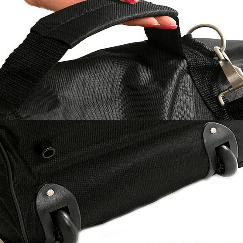130X36X25Cm Nylon Golf Aviation Bag Waterproof Portable Folding Travel Bag Cover with Wheels - MRSLM
