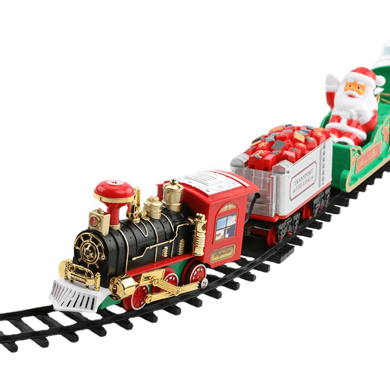 Electric Sound and Light Hang Christmas Tree Rail Car Gift Toys - MRSLM