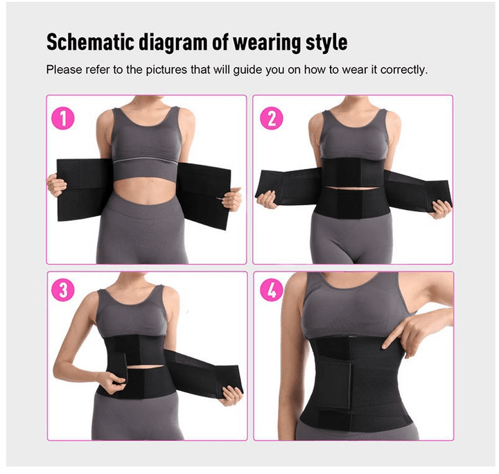 Ladies Waist Training Elastic Wrap Abdominal Belt - MRSLM