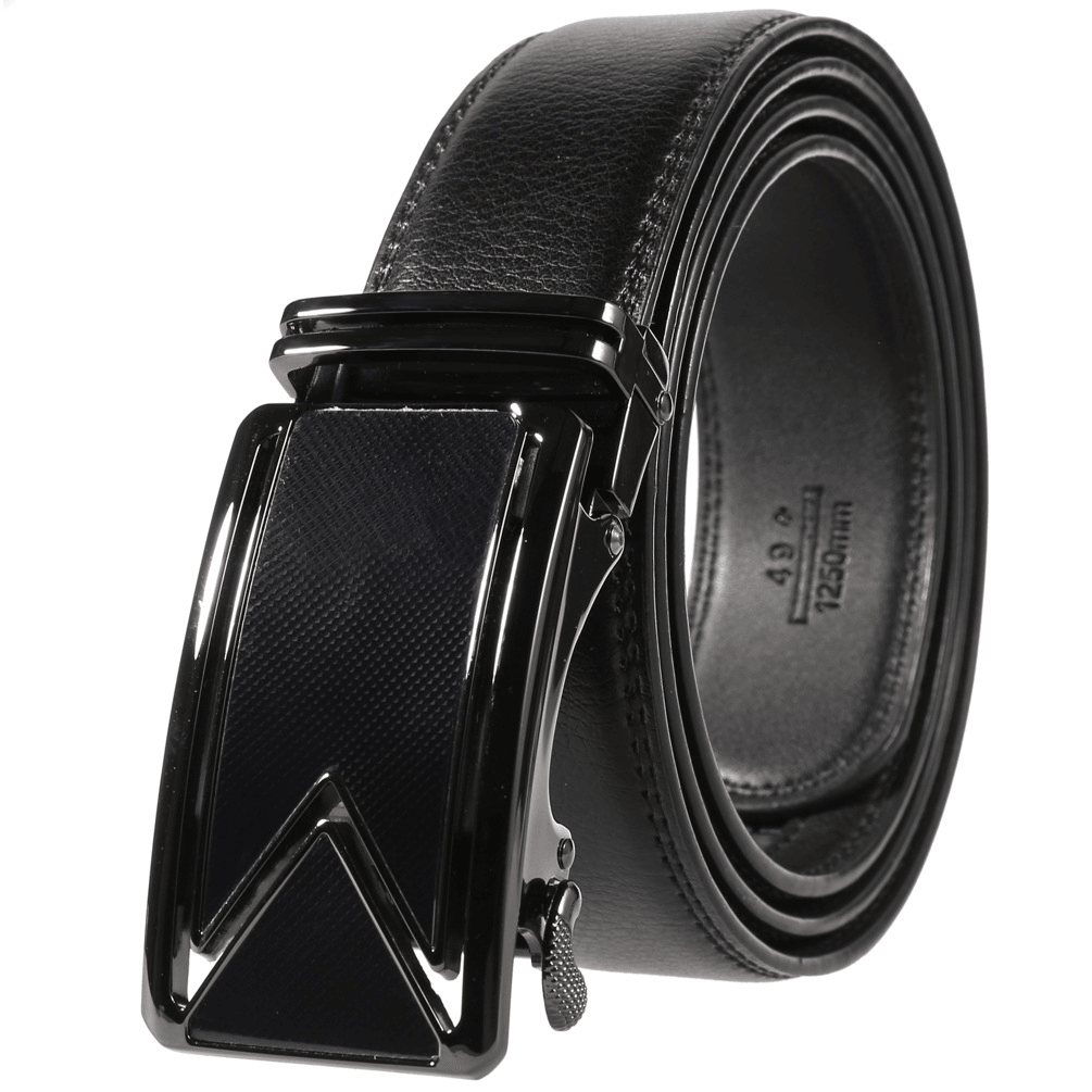 Fashion Men'S Two-Layer Cowhide Automatic Buckle Trouser Belt - MRSLM