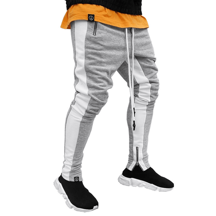 Men'S Strappy Trousers Trousers Zippered Sports Trousers - MRSLM