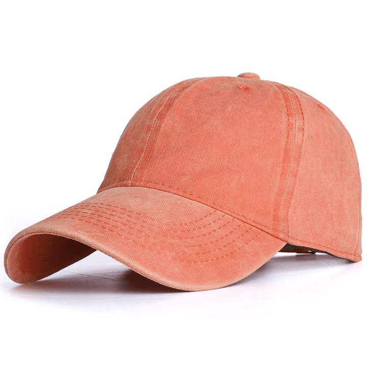 Washed Baseball Caps for Men and Women Outdoor Distressed Sun Hats Simple Caps - MRSLM