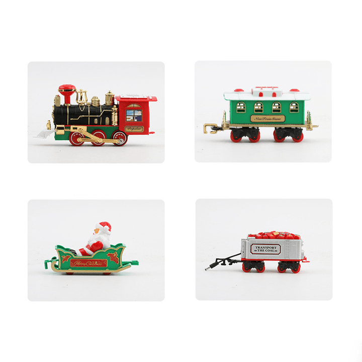 Electric Sound and Light Hang Christmas Tree Rail Car Gift Toys - MRSLM