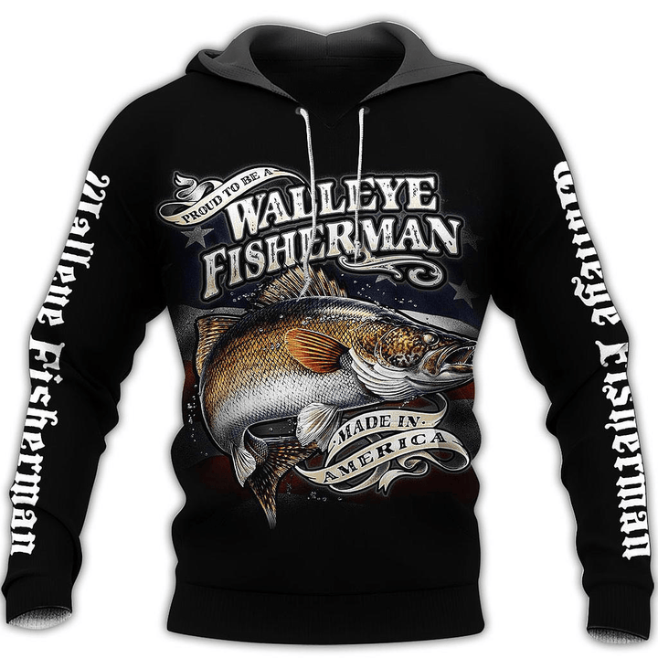 Fishing Enthusiasts Hoodie Digital Printing Outdoor Sports Loose Hoodie with Hood - MRSLM