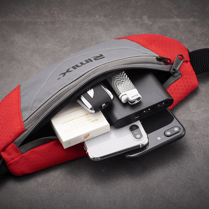 RIMIX Reflective Running Waist Bag Waterproof Outdoor Sports Climbing Fitness Storage Bag Belt Pack - MRSLM